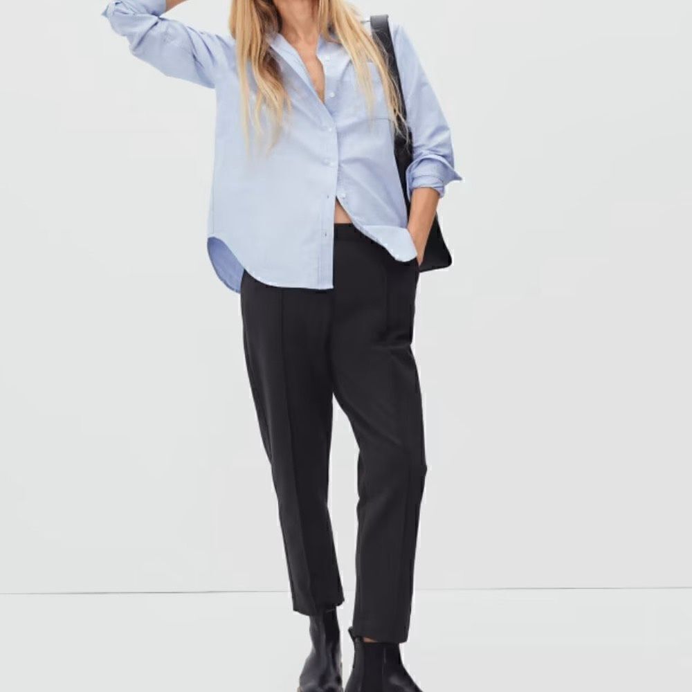 NWOT Everlane‎ The Dream Pant Black Tapered Leg Soft Ponte Knit Women Small - Picture 2 of 12